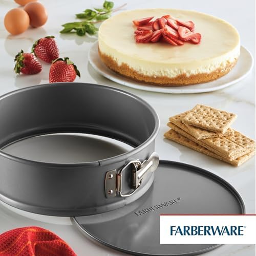 Farberware Nonstick Bakeware 9-Inch Round Springform Pan,Gray,(Pack of 6)