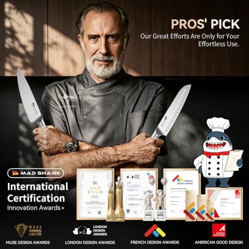 MAD SHARK Kitchen Knife Set,5PCS High Carbon Stainless Steel Chef Knife Set