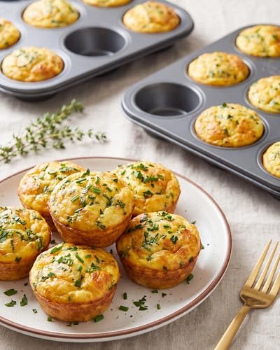 Bake Choice 2 Muffin Pan for Baking, Standard Cupcake Pan with 100 Liners