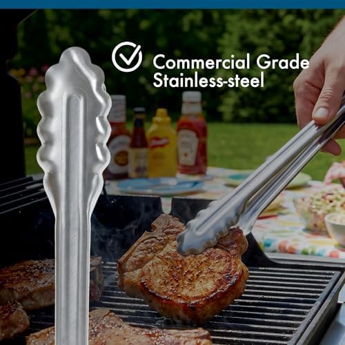 EDLUND Strong Tongs – Reinforced Stainless Steel Commercial 16" Tongs, Heavy Duty, Locking Mechanism, Made in USA