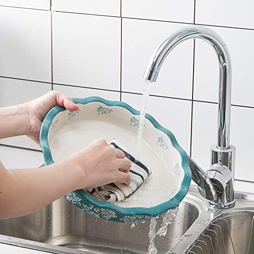 Wisenvoy Pie Pan Ceramic Pie Dish Blue Pie Plate Porcelain Deep Dish Pie Pan Non-Stick Pie Pans