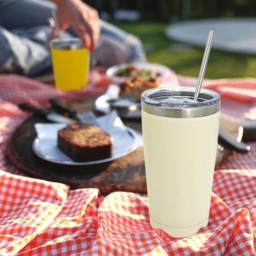 YOUKE OLA 16 Pack Stainless Steel Tumbler Bulk 20oz Insulated Vacuum Travel Mug Powder Coated Coffee Mug Gift for Wine Cocktails Hot Cold Drinks, Assorted Colors