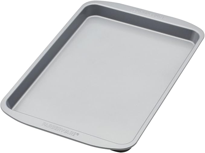 Farberware GoldenBake Nonstick Bakeware Cookie/Baking Sheet Pan Set, 2 Piece, Gray