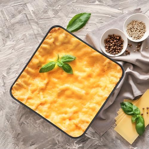E-far 8x8 Baking Pan, Nonstick Square Cake Pan with Stainless Steel Core