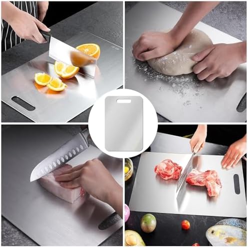 Titanium Stainless Steel Cutting Boards for Kitchen, 13.4 * 9 inch