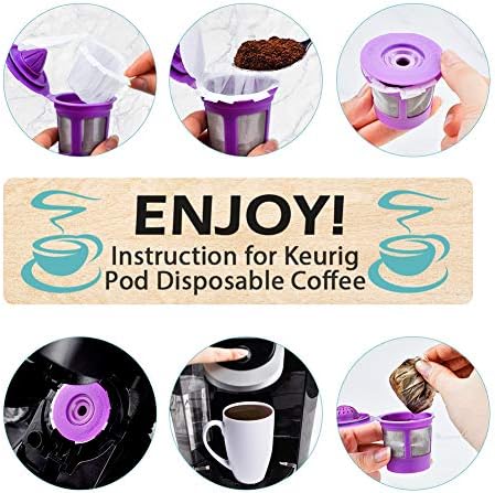 CAPMESSO Disposable K Cup Coffee Filters with Genius Lid, 200 Ct White