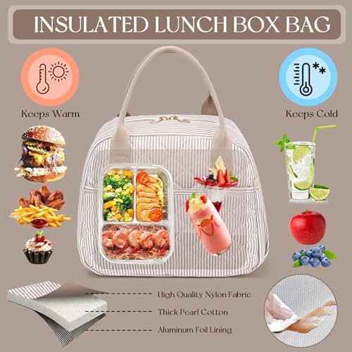CAMTOP Lunch Box for Women Men Insulated Lunch Bag Lunch Tote Bag Leakproof Thermal Cooler Large Capacity for Travel Work School Picnic