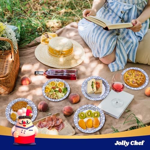 JOLLY CHEF 10 inch 140 Pack Disposable Paper Plates