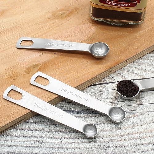 Luomorgo 9 Pcs/Set Measuring Spoons Set, Stainless Steel Tablespoons
