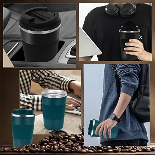CS COSDDI 12 oz Coffee mug - Stainless Steel Coffee Cup with Leakproof Lid