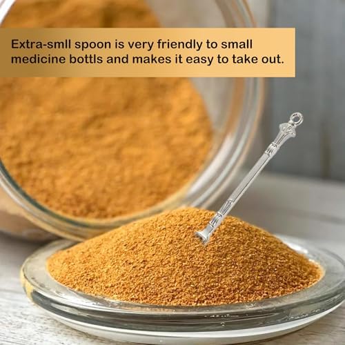 6-Pack Mini Spoons Metal Tiny Shovels 3 Inch Small Medicine Spoon