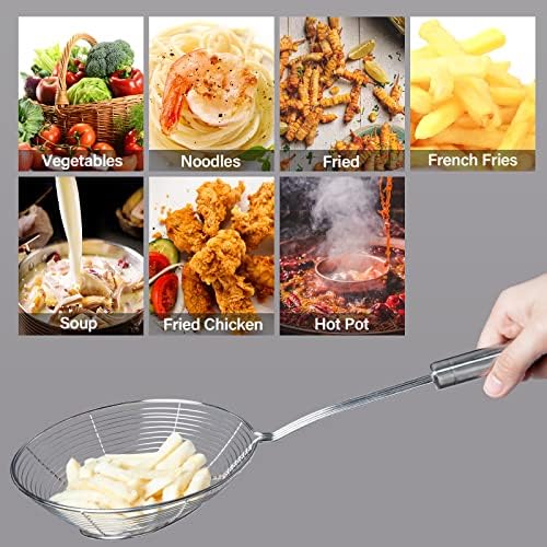 Eisinly Strainer Skimmer Spoon for Cooking Frying Stainless Steel 5.5 Inch