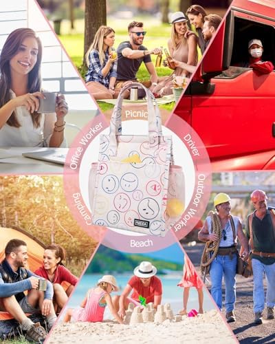 6.75L Small Insulated Lunch Bag, Reusable Cooler Tote Thermal Snack Bag