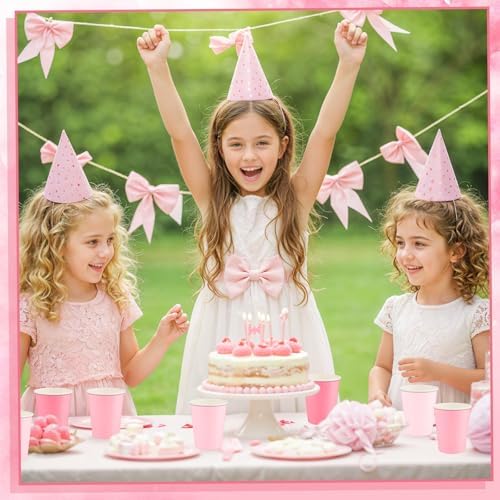 NatNarr 100 Pack Gradient Pink Paper Cups 9oz Pink Cups Gender Reveal Cup