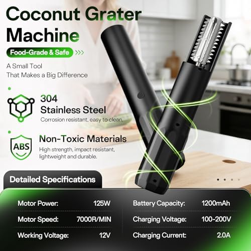 125W New Electric Coconut Grater (with 100 Pairs of Gloves)