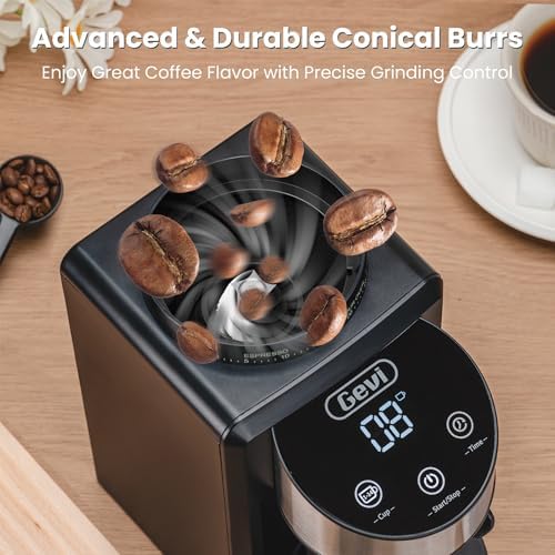 Gevi Burr Grinder, 35 Settings Espresso Drip French Press,Anti-Static Black