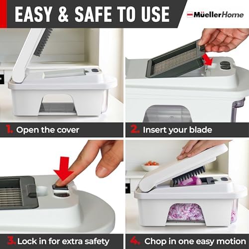 MUELLER HOME Pro-Series All-in-One, 12 Blade Mandoline Slicer for Kitchen
