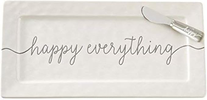 Mud Pie Happy Hostess Serving Platter, White