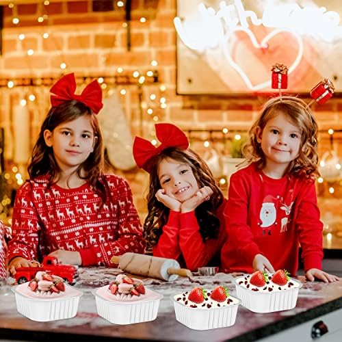 LNYZQUS 10oz Mini Cake Pans with Lids, Small Cinnamon Roll Containers