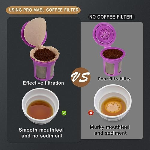 Pro Mael 100 Disposable K Cup Paper Filters for Keurig 1.0&2.0, Unbleached
