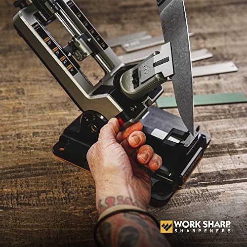Work Sharp Professional Precision Adjust Knife Sharpener Kit - Complete Sharpening System for Kitchen, Pocket & Hunting Knives - Premium Angle-Guided Sharpening