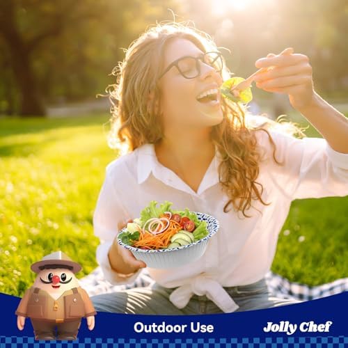 JOLLY CHEF 12 oz Paper Bowls 200 Count, Small Heavy Duty Soak-Proof