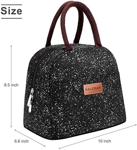 BALORAY Lunch Bag for Women Men Adult Lunch Box (Black Starry), M