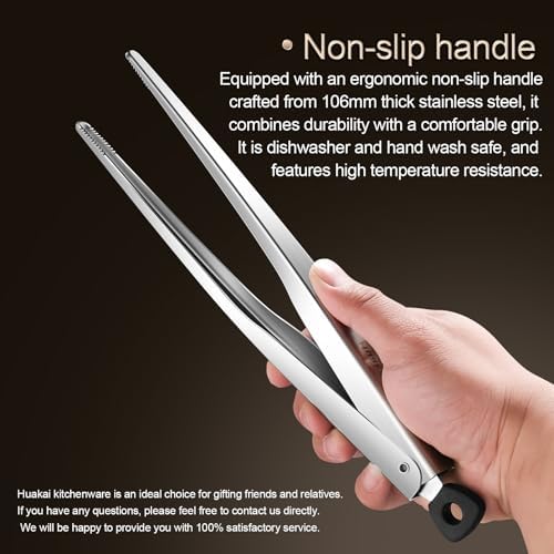 12-inch Locking Stainless Steel Kitchen Tongs