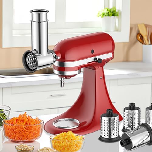 InnoMoon Stainless Steel Slicer Shredder Attachment for KitchenAid Mixer