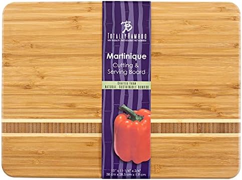 Totally Bamboo Martinique Bamboo Serving and Cutting Board, 15" x 11"