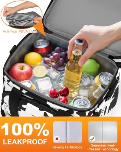 Pritent Lunch Box for Men Women Double Decker Insulated Lunch Bag for men