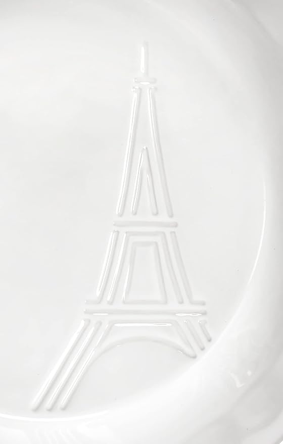 Le Creuset Eiffel Tower Collection Stoneware Pie Dish, 9", White