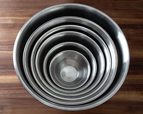 Fox Run Brands 2.75-Quart Stainless Steel Mixing Bowl, 9 x 9 x 4 inches, Metallic (Pack of 4)