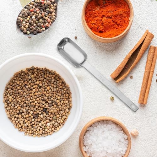 2PCS 1 Tablespoon Stainless Steel Single Measuring Spoon 15 ml Rectangular Individual Measuring Spoons (1 tbsp | 15 ML)
