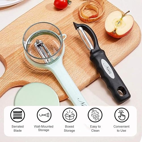 3 in 1 Swivel Potato Peeler +Vegetable Peeler with Catcher & Cleaning Brush