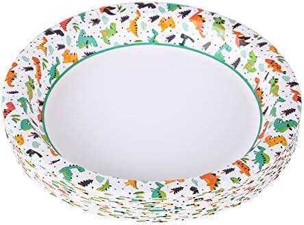Glad for Kids Disposable Paper Plates, Dinosaurs, 8.5 Inch, 20 Count, 6-Pk
