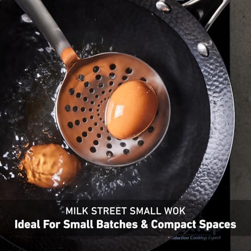 Milk Street 3-Piece 10.5-Inch Small Hammered Carbon Steel Wok