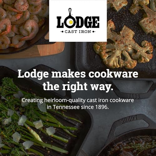 Lodge USA Enamel 11 Inch Grill Pan, Smooth Sailing