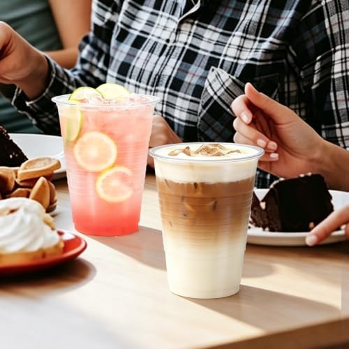 BYSNOW 500 Pack 7 oz Clear Plastic Cups, Disposable Plastic Water Cups