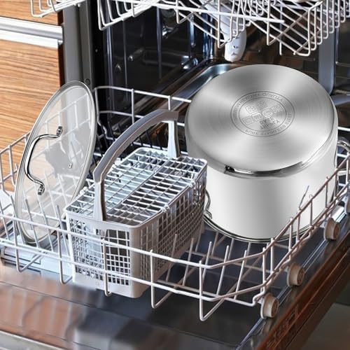 LIANYU 20 QT Stainless Steel Large Stock Pot, Heavy Stockpot with Glass Lid