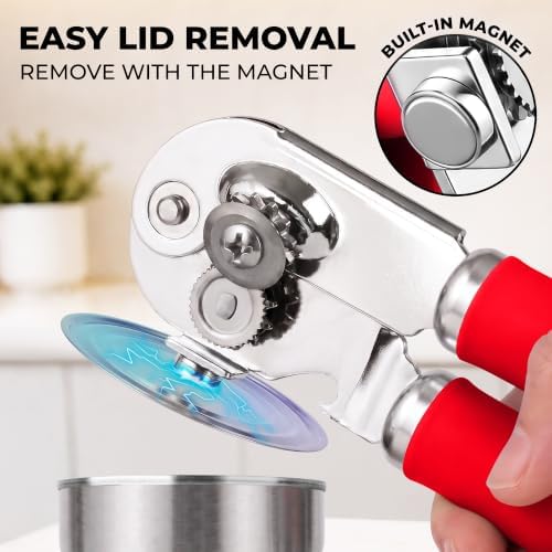 Zulay Kitchen Stainless Steel Swing Open Manual Can Opener Comfortable Grip