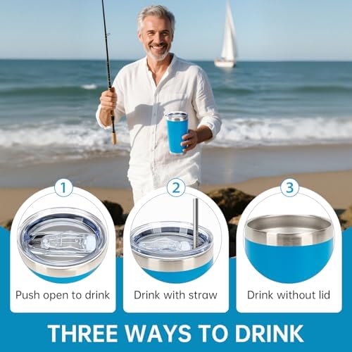 IEOVIEE 32 Pack 20oz Stainless Steel Insulated Bulk Tumblers with Lid&Straw