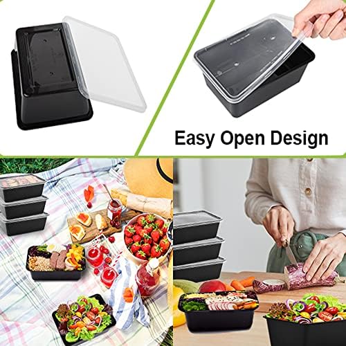 50-Pack Meal Prep Containers, Single Compartment with lids, 26 OZ.