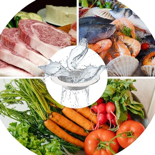 MR.SIGA Kitchen Sink Strainer, Stainless Steel Sink Drain Strainer, 3 Pack