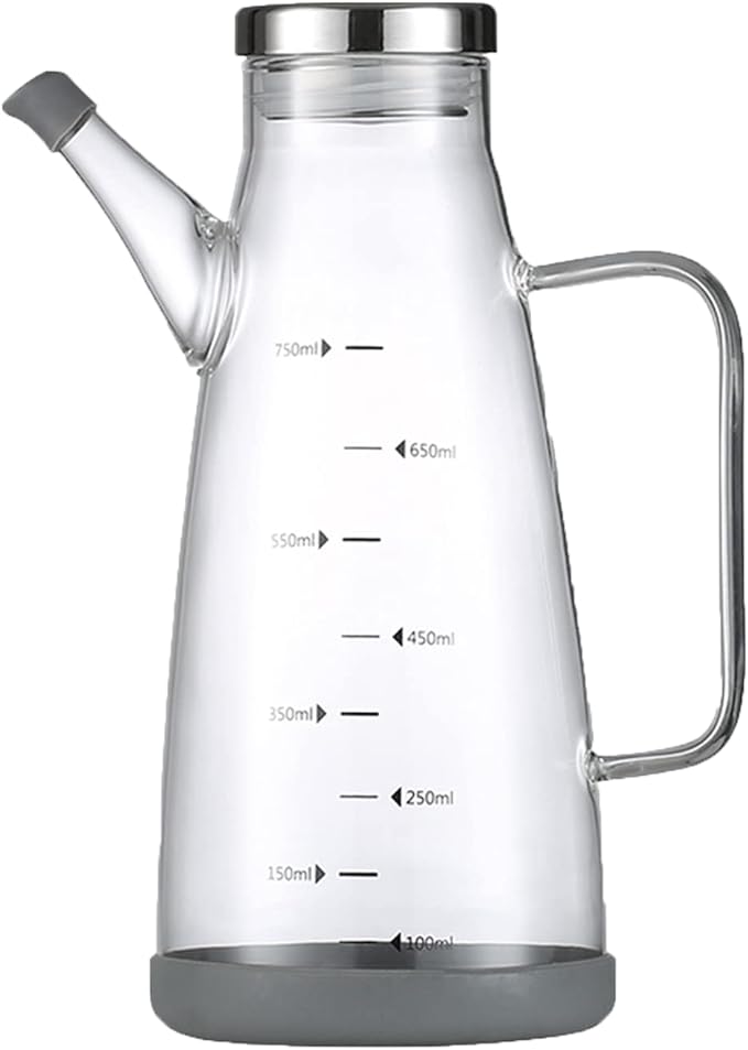 Oil Dispenser for Kitchen,25OZ Oil Bottles Cooking Oil Dispenser with Drip Free Spout and Non Slip Bottom Fits in Home,Kitchen,Barbecue,Party (750ml)