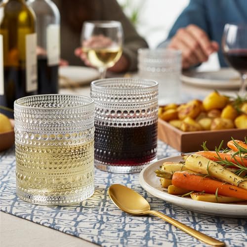 Moretoes Hobnail Drinking Glasses Set of 12
