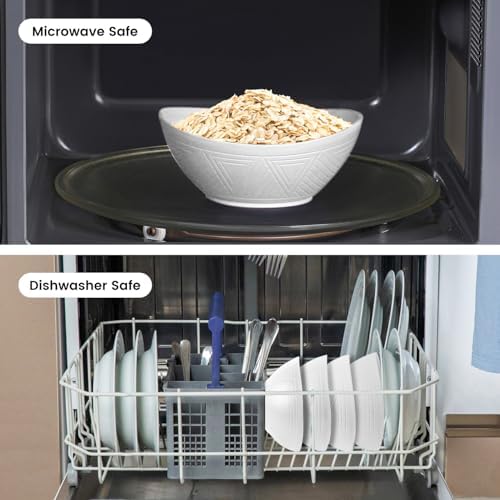 Wheat Straw Bowls Dessert Bowl 10 OZ - 5 Inch | Unbreakable Small Bowl Set, Microwave and Dishwasher Safe Mini Bowls for Appetizer, Dessert 4 PCS (White)