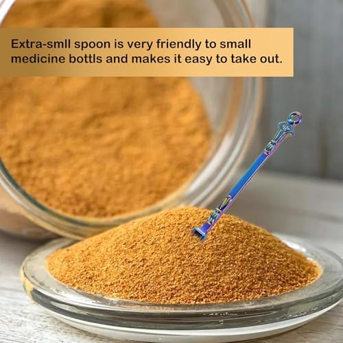 6-Pack Mini Spoons Metal Tiny Shovels 3 Inch Small Medicine Spoon