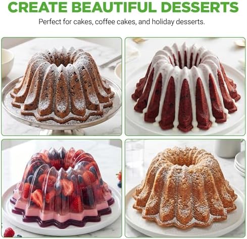 NutriChef 9 Inch Cake Pan - 7 Cups Die-Cast Aluminum Cake Mold for Baking - Sloped Edges for Uniform Baking, Nonstick for Easy Release and Even Bake, Durable Design, Ideal for Desserts and Casseroles