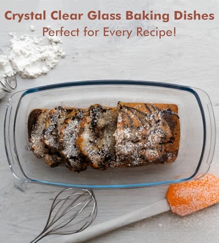 Razab Large 7.6 Cups / 1800 Ml / 1.9 Qt Glass Loaf Pan with Lid for Baking